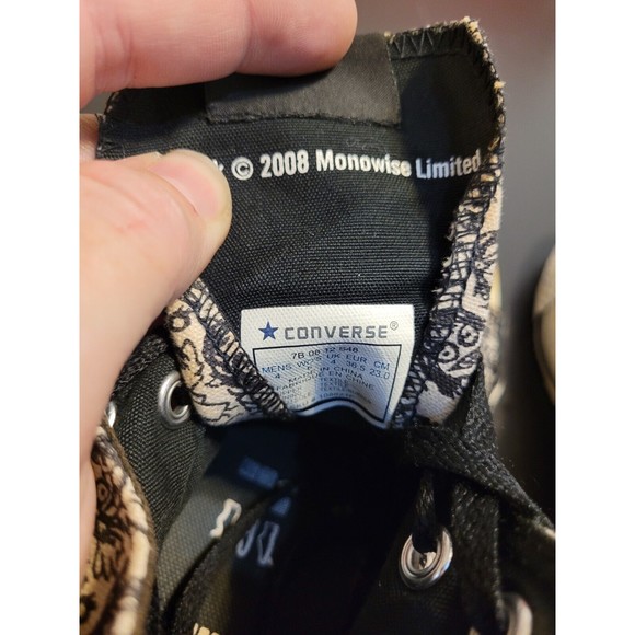 Ozzy Osbourne CT Ozzy Doodles Hi 108821F Wmns Size 6 Converse Chuck Taylor - Picture 8 of 9